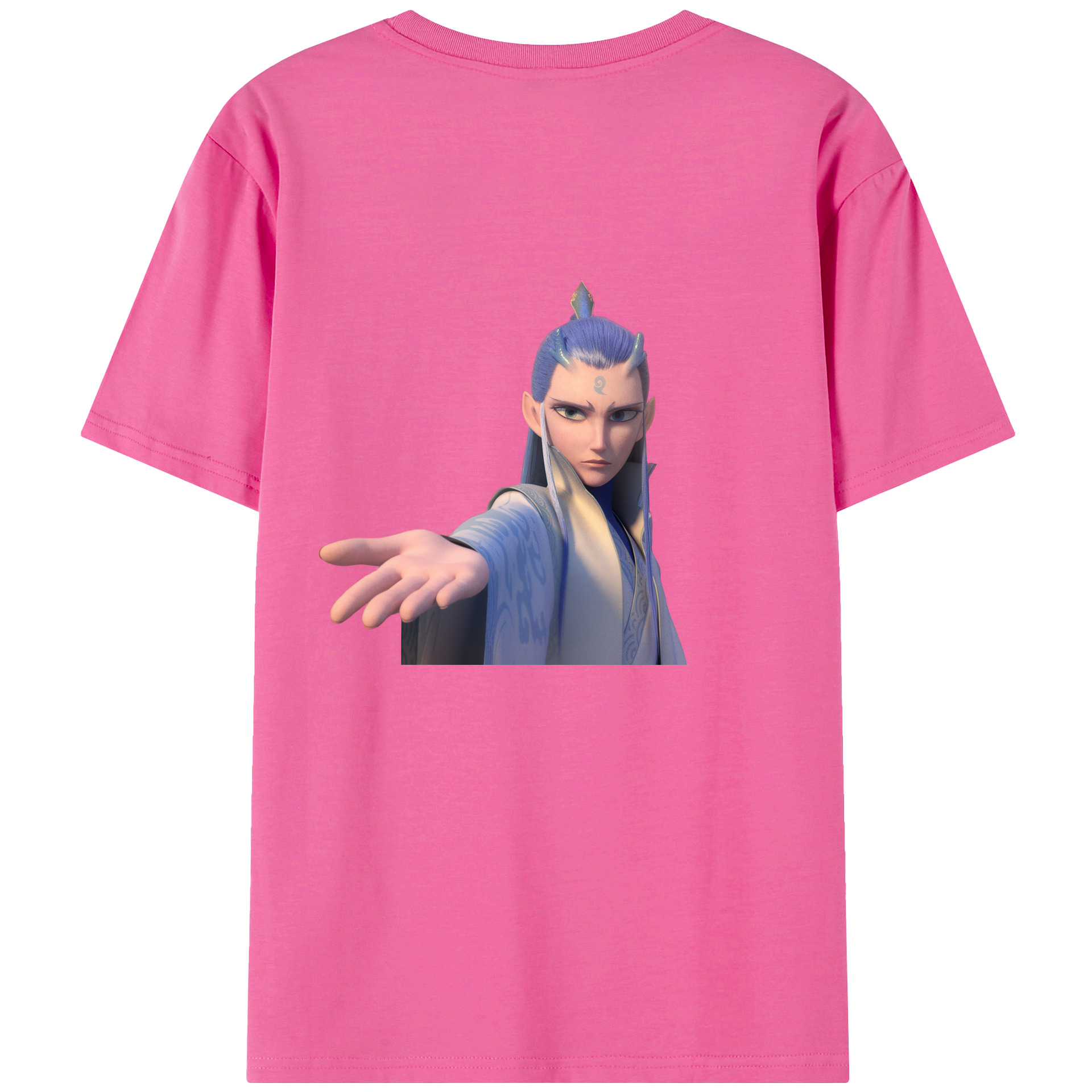 （画像用） Ne Zha 2 ナタ 魔童の大暴れ レディース半袖Tシャツ(バックプリント)